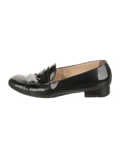 Pre-owned Carel Paris Patent Leather Loafers In Black