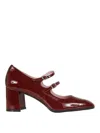 Carel Paris High-heeled Mary Jane Shoes In Dark Red