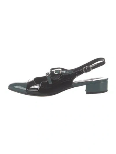 Pre-owned Carel Paris Patent Leather Mary Jane Flats In Multicolor