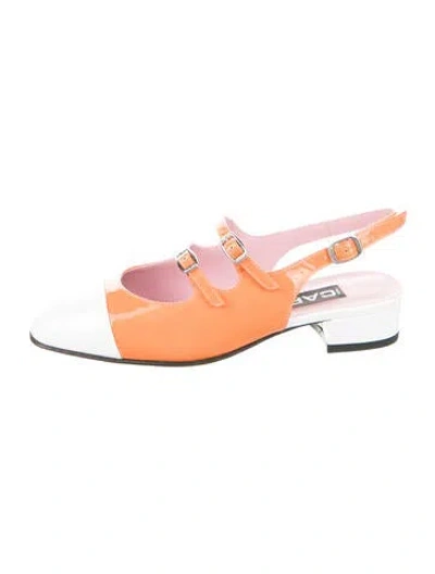 Pre-owned Carel Paris Patent Leather Mary Jane Flats In Pink