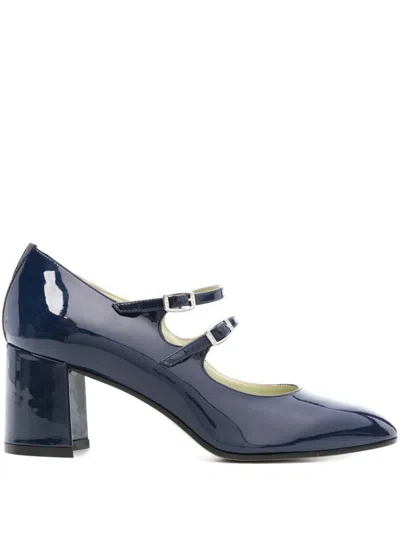 Carel Paris Patent Leather Mary Jane Pumps Shoes In Blue