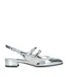 Carel Paris Silver Pêche Night Leather Mary Jane Pumps In Silver
