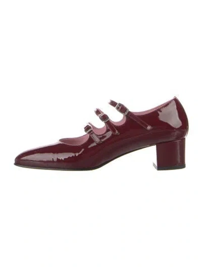 Pre-owned Carel Paris Patent Leather Pumps In Burgundy
