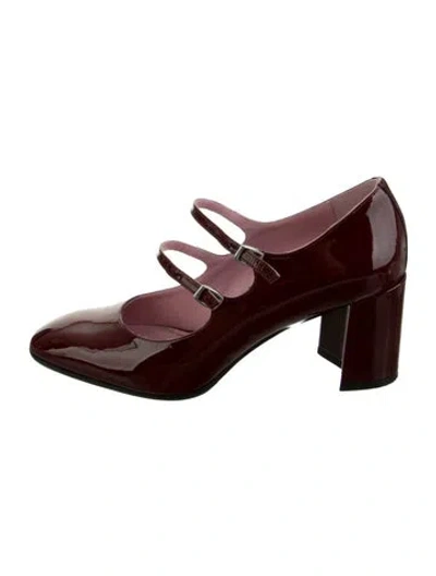Pre-owned Carel Paris Patent Leather Pumps In Burgundy