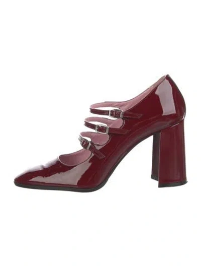 Pre-owned Carel Paris Patent Leather Pumps In Burgundy