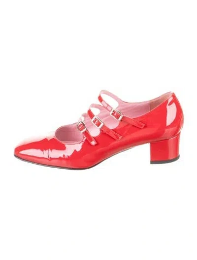 Pre-owned Carel Paris Patent Leather Pumps In Red