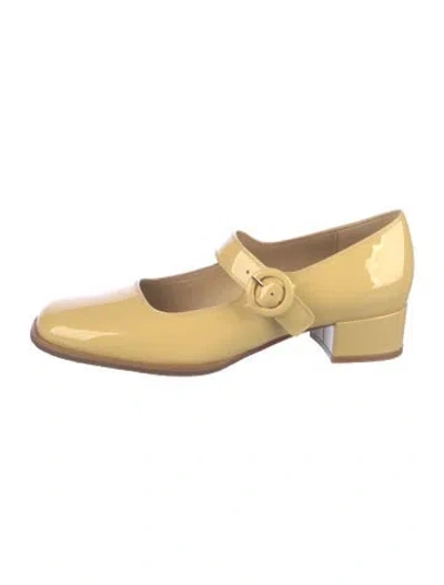 Pre-owned Carel Paris Patent Leather Pumps W/ Tags In Yellow