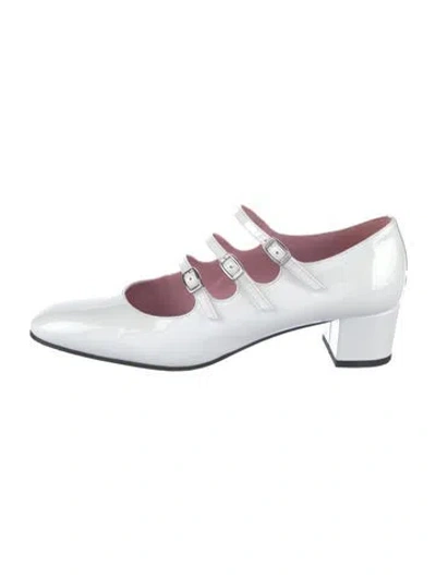 Pre-owned Carel Paris Patent Leather Pumps In White