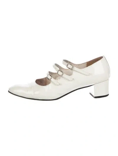 Pre-owned Carel Paris Patent Leather Pumps In White