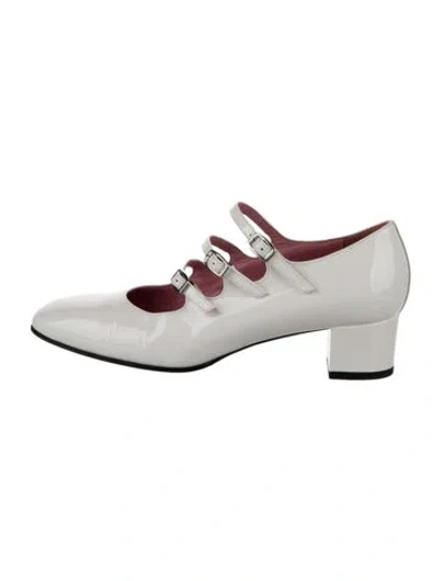 Pre-owned Carel Paris Patent Leather Pumps In White