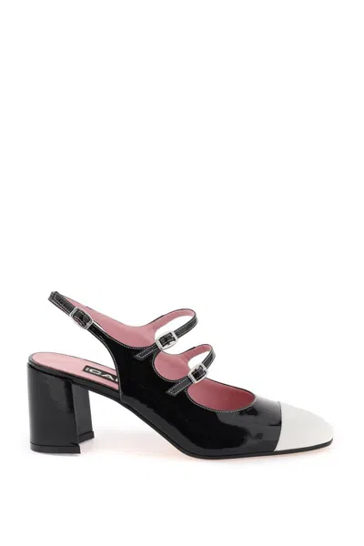 Carel Paris Patent Leather Slingback Mary Jane In Nero