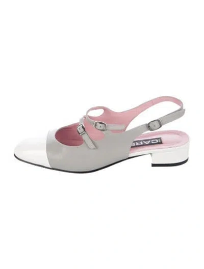 Pre-owned Carel Paris Patent Leather Slingback Pumps In Pink/white