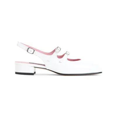CAREL PARIS PATENT LEATHER SLINGBACK SLIPPERS WITH ADJUSTABLE STRAPS