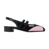 Carel Paris X Maitrepierre Slingback-pumps Aus Mesh In Black