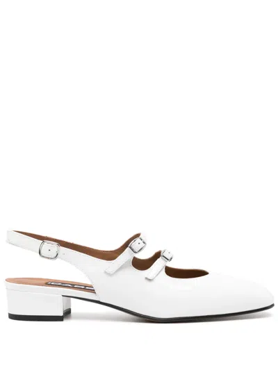 Carel Paris Peche 35mm Slingback Leather Pumps In White