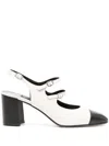 Carel Paris Papaya Nappa Leather T-strap Mary Jane Shoes In Multi
