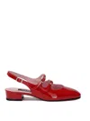 Carel Paris Slingback In Red Patent Leather In Beige