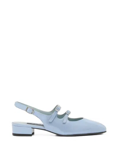 Carel Paris Peche Patent Calf-leather Slingback Pumps In Blue