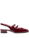 Carel Paris Pêche Patent-leather Slingback Pumps In Red