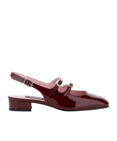 Carel Paris Peche Slingback Mary Janes In Burgundy