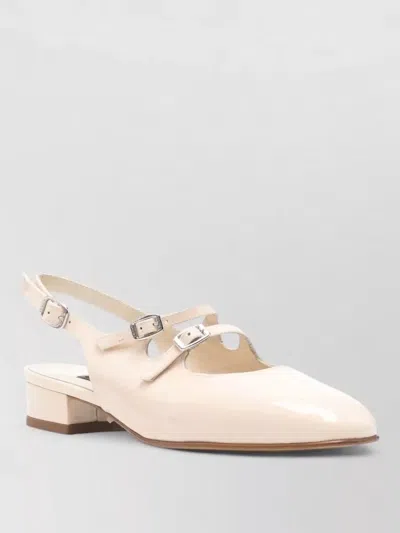 Carel Paris Peche Slingback Pumps Block Heel Patent In Neutral