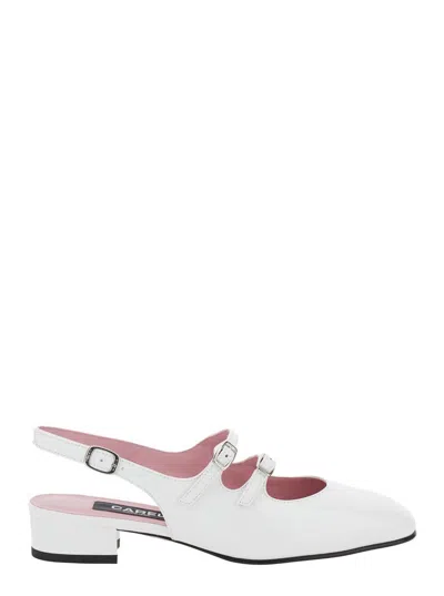 CAREL PARIS 'PECHE' WHITE MARY JANE PUMPS