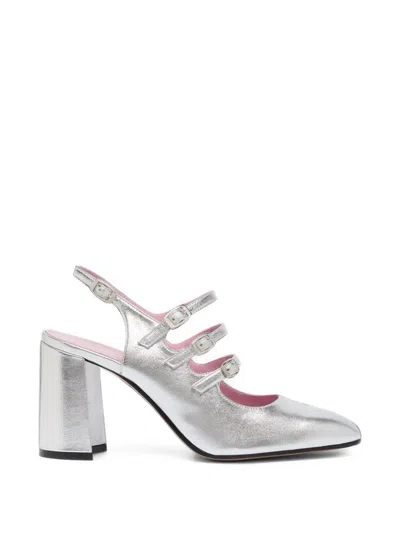 Carel Paris Promise Triple-strap Pumps In Silver