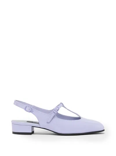 Carel Paris Prune Patent Leather Slingback Pumps In Purple