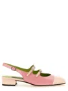 Carel Paris 'abricot' Pink Slingback Mary Janes With Contrasting Toe