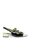 Carel Paris Patent Leather Mary Jane Pumps With Double Buckle In Black