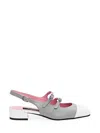 Carel Paris Patent Leather Slingback In Grey