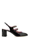 Carel Paris Banana Patent Leather Slingback Pumps In Black