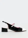 Carel Paris 'ischia' Black Slingback Pumps With Adjustable Strap