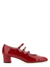 Carel Paris 'kina' Red Mary Janes With Straps And Block Heel