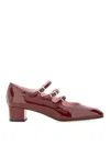 Carel Paris High-heeled Mary Jane Shoes In Dark Red