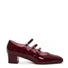 Carel Paris 'kira 24 Reflex' Red Pumps With Straps In Burgundy