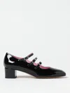 Carel Paris 'kina' Black Mary Janes With Straps And Block Heel In Schwarz