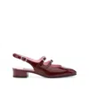 Carel Paris Calf Leather Ballet Flats With Patent Finish