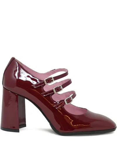 Carel Paris Red Solid Keel Pumps