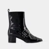 Carel Paris 50mm Decorative-buckle Ankle Boots In Black