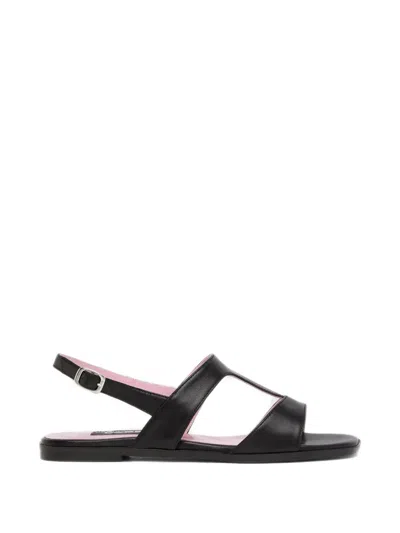 Carel Paris Roma Leather Sandals In Black