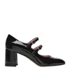 Carel Paris Elegant High-heeled Mary Jane With Adjustable Straps In Black
