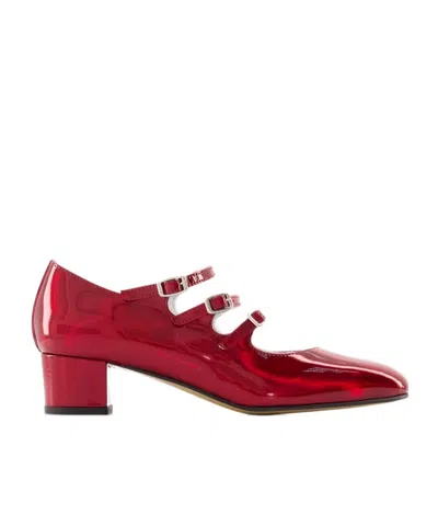 Carel Paris Round Head High Heels In Red