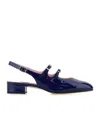 Carel Paris Round-headed High-heeled Sandals In Navy Blue