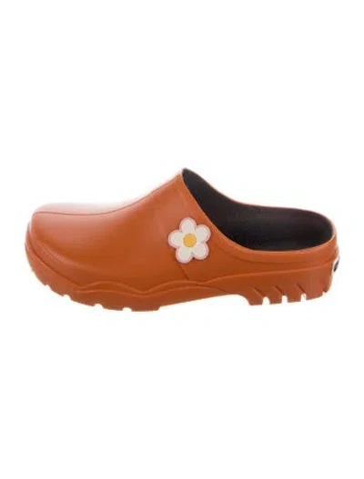 Pre-owned Carel Paris Rubber Mules In Orange