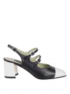 Carel Paris Papaya Leather Slingback Pumps In White