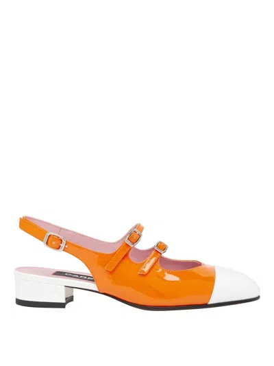 Carel Paris Glossy Sandals In Orange