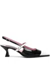 Carel Paris Pointed Toe Slingback Shoes In Black