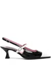 Carel Paris Pointed Toe Slingback Shoes In Black