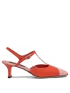 Carel Paris Pointed Toe T-strap Sandals In Red